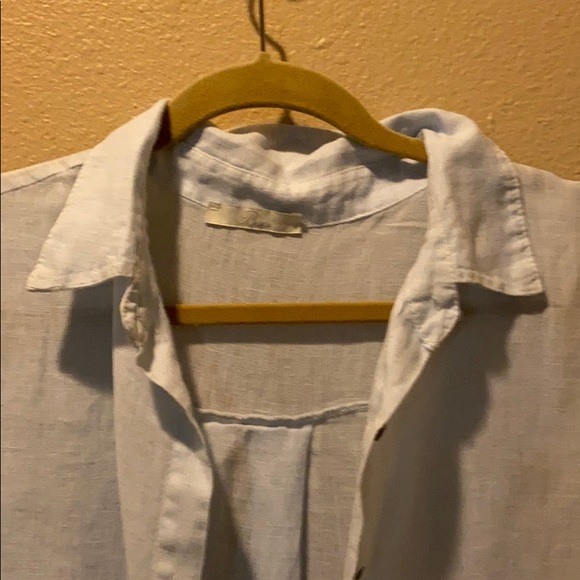 Baci Linen Button up tunic with pockets - Picture 3 of 5